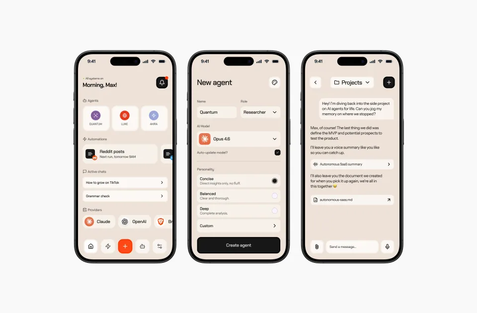 lifeOS – Personal AI Agents App & UX UI Design · #11