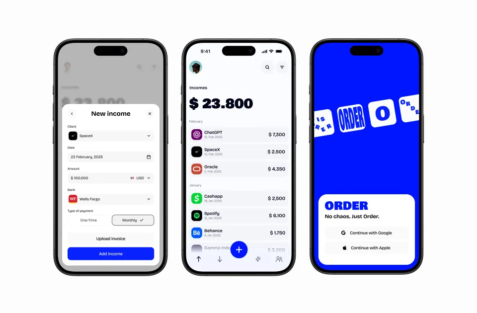 Order — Finance Management App · #10