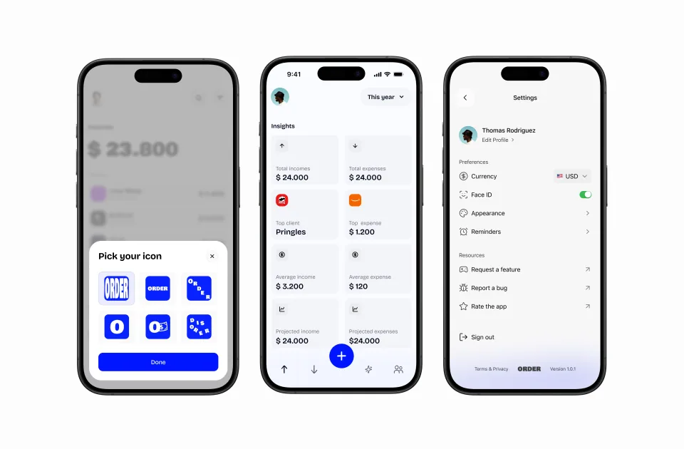 Order — Finance Management App · #11