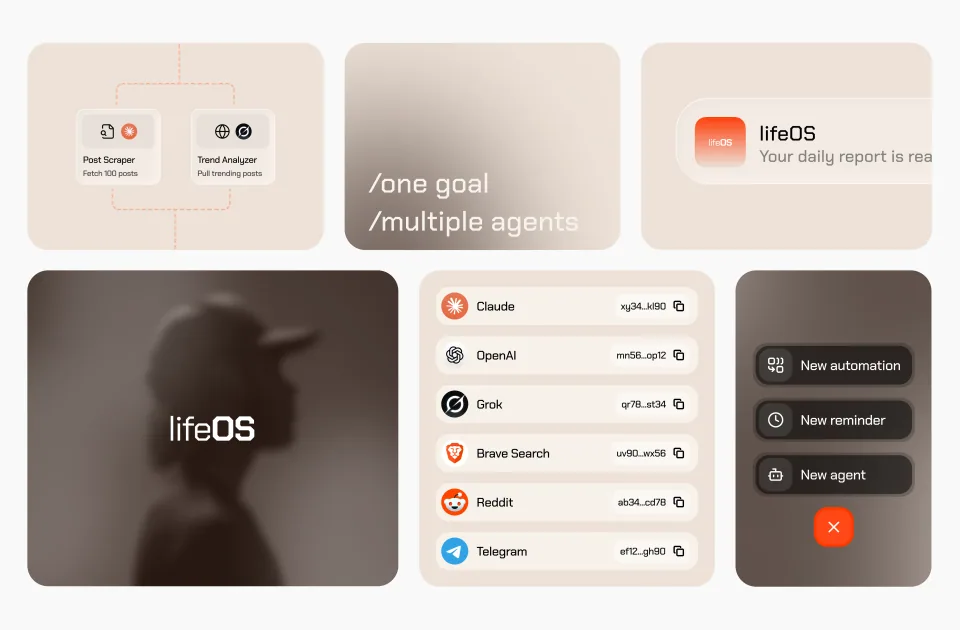 lifeOS – Personal AI Agents App & UX UI Design · #2